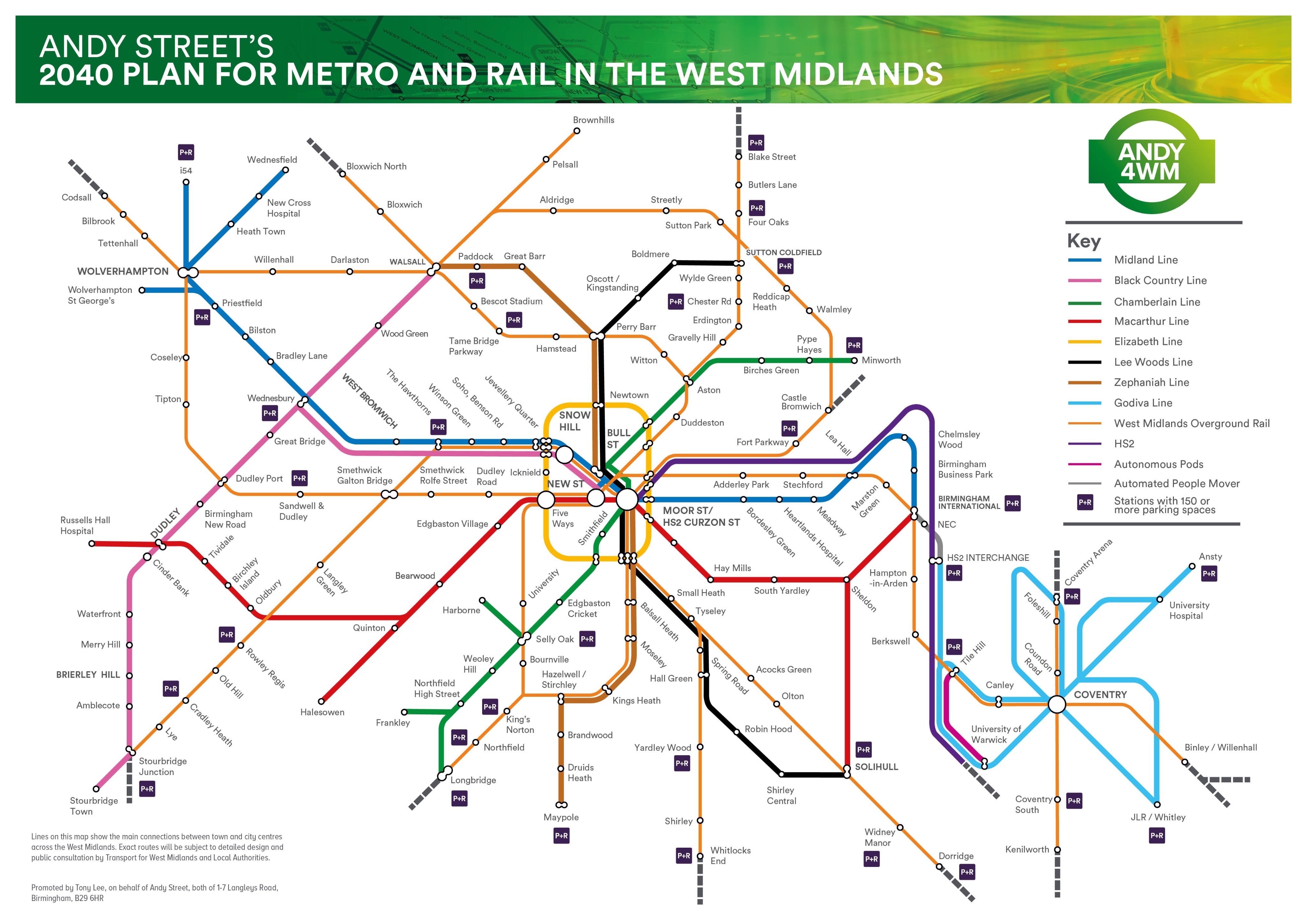 travel west midlands train map